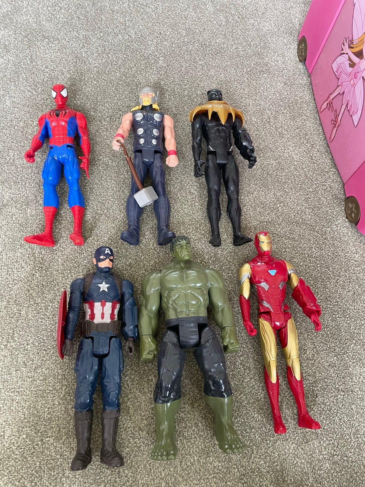 Set van 6 Marvel Avengers actiefiguren, Kinderen en Baby's, Speelgoed | Actiefiguren, Ophalen, Gebruikt
