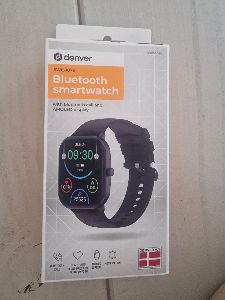 Denver bluetooth smartwatch, Hartslag, Zwart, Nieuw, Ophalen of Verzenden