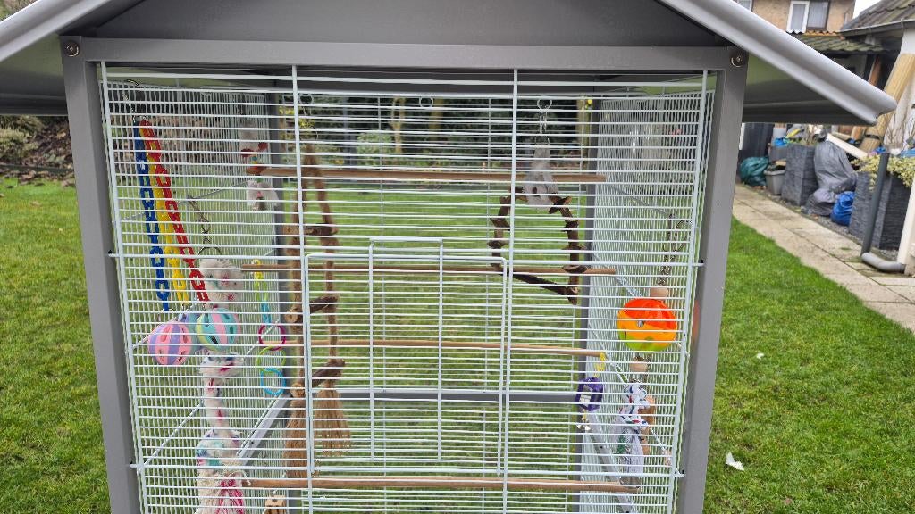 vogelkooi te koop, Dieren en Toebehoren, Vogels | Hokken en Kooien, Ophalen, Zo goed als nieuw, Metaal, Vogelkooi