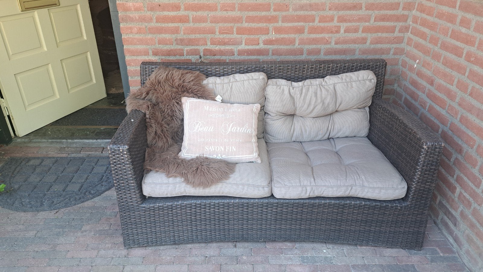 tuinbankje, Tuin en Terras, Ophalen, Gebruikt, 2 zitplaatsen