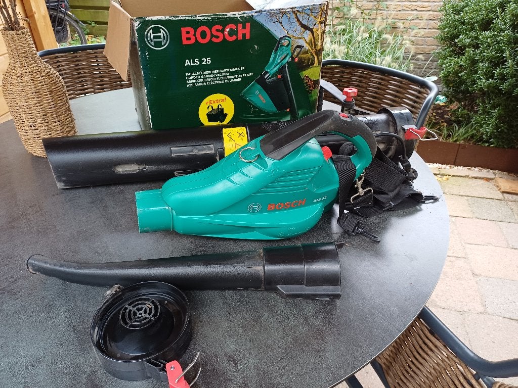 Bladblazer Bosch ALS 25, Tuin en Terras, Ophalen, Gebruikt, Met opvangzak, Handgedragen