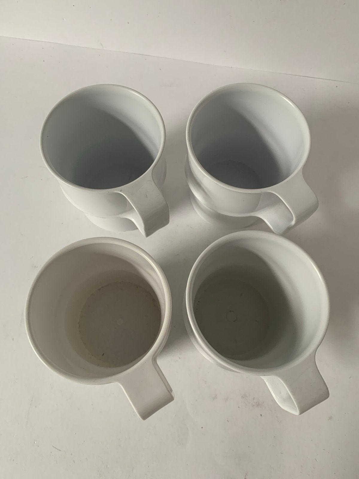 Set van 4 Mepal stapelbare bekers, wit / gebruikt, Ophalen of Verzenden, Gebruikt