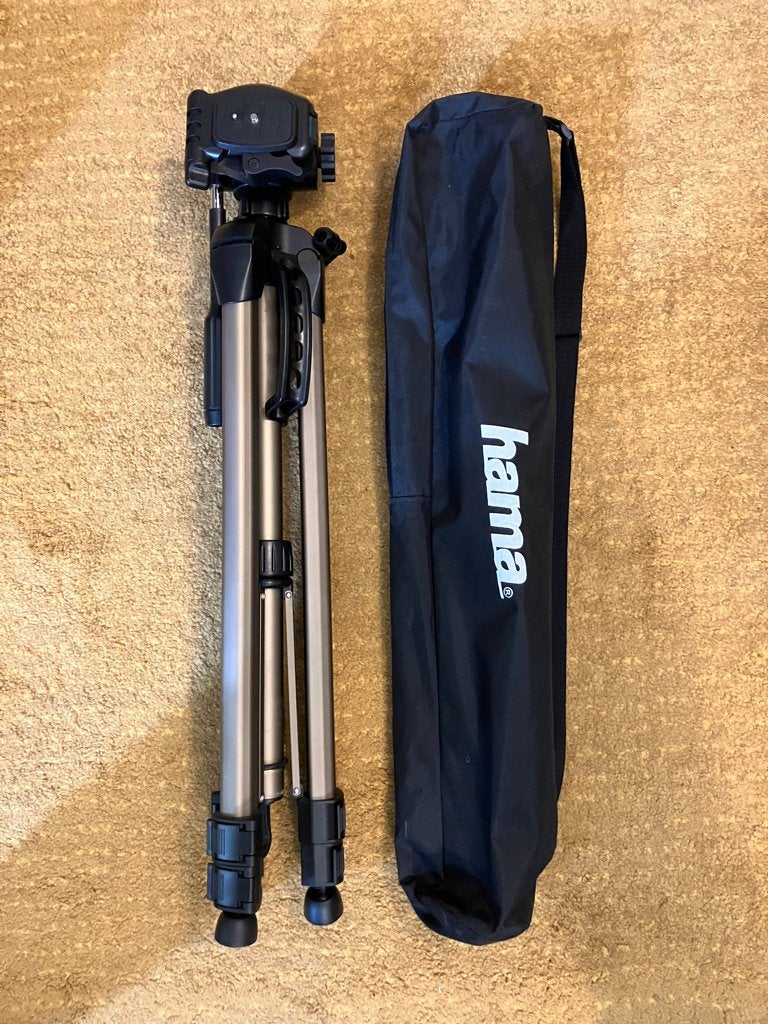 Hama Star 63 statief met draagtas, Audio, Tv en Foto, Fotografie | Statieven en Balhoofden, Gebruikt, Met balhoofd, Hama, 150 tot 175 cm
