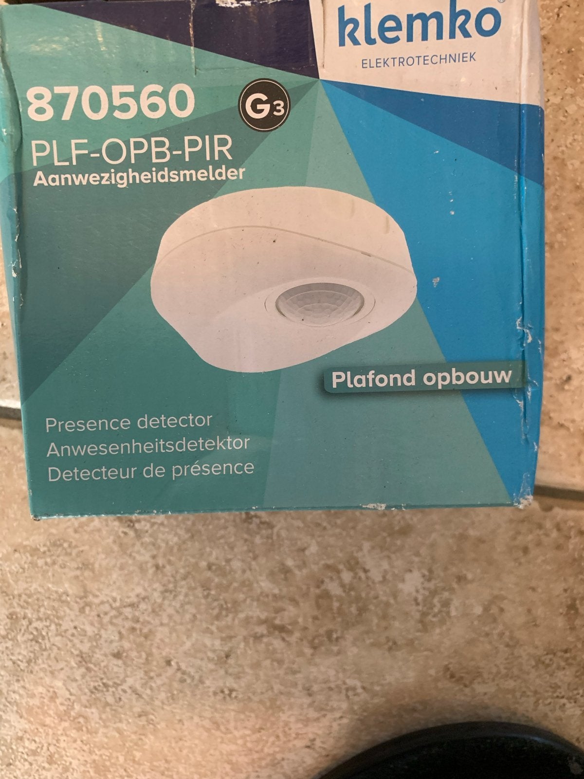 Klemko PLF-OPB-PIR Aanwezigheidsmelder Plafond Opbouw, Doe-het-zelf en Verbouw, Ophalen of Verzenden, Nieuw, Detector, Sensor of Melder