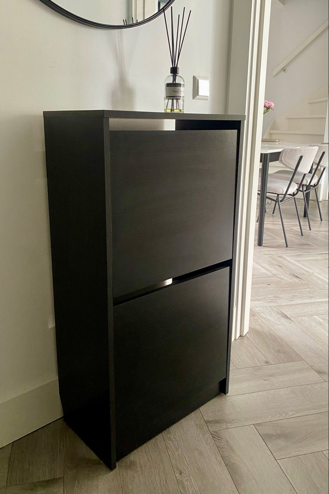 IKEA Bissa schoenenkast - Donkerbruin/Zwart, Huis en Inrichting, Ophalen, Gebruikt