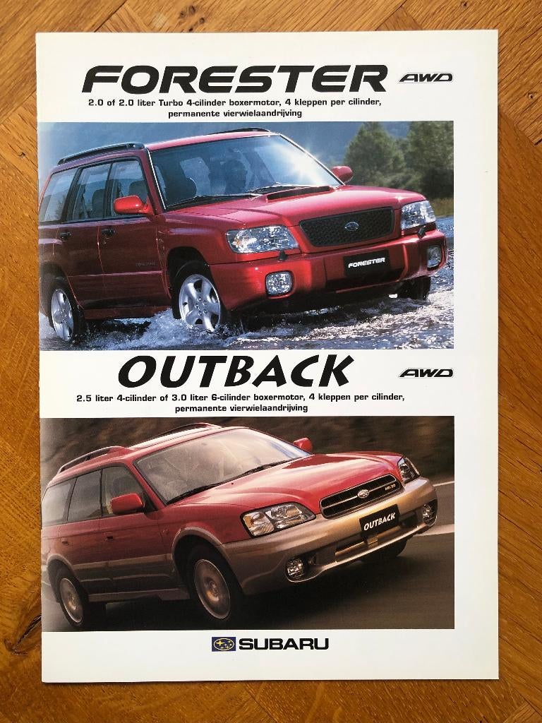 Subaru Forester AWD en Outback AWD folder, Verzenden, Nieuw, Overige merken, Subaru