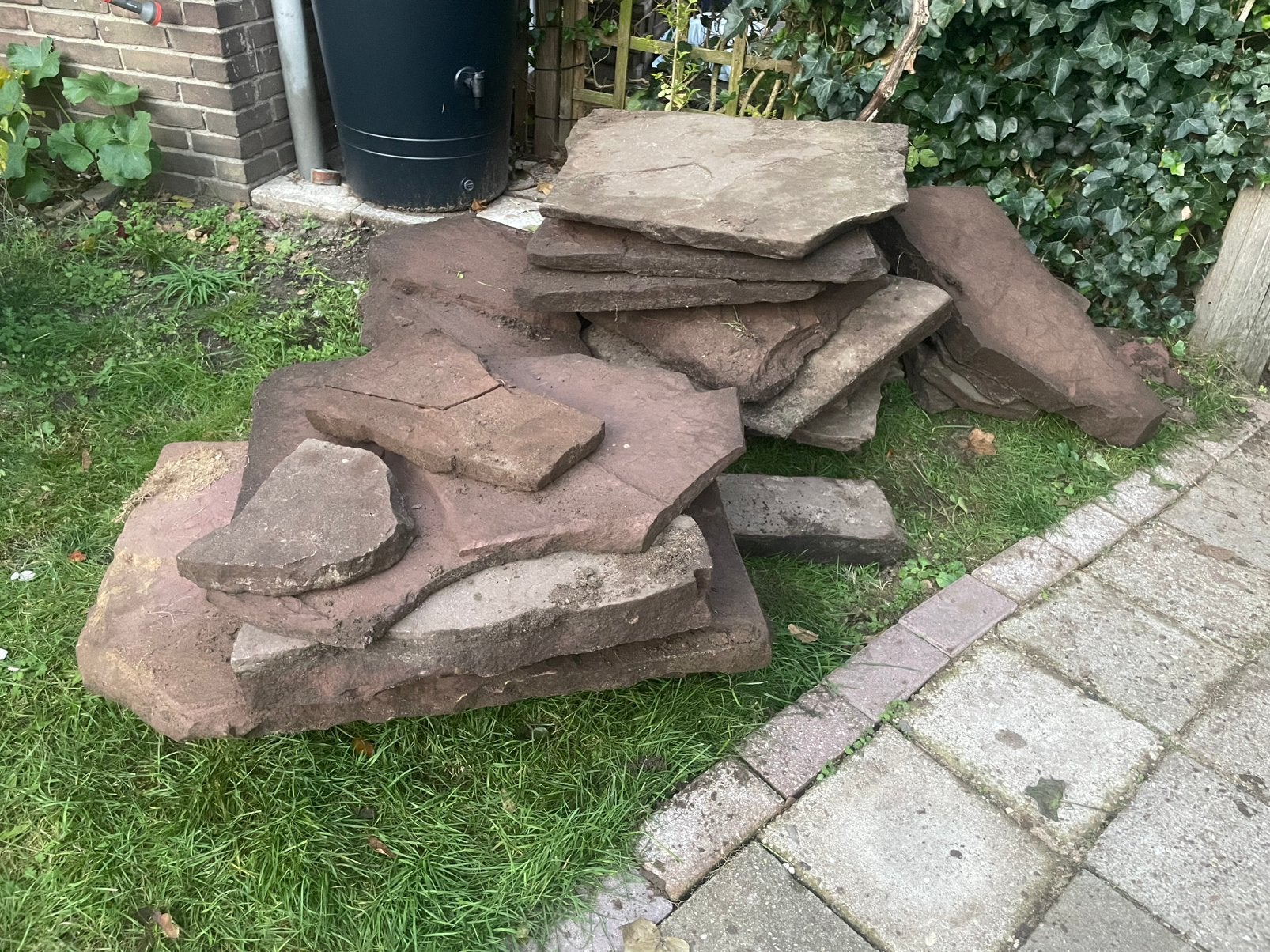 Flagstones +6 m2, Tuin en Terras, Ophalen, Gebruikt, 5 tot 10 m², Natuursteen