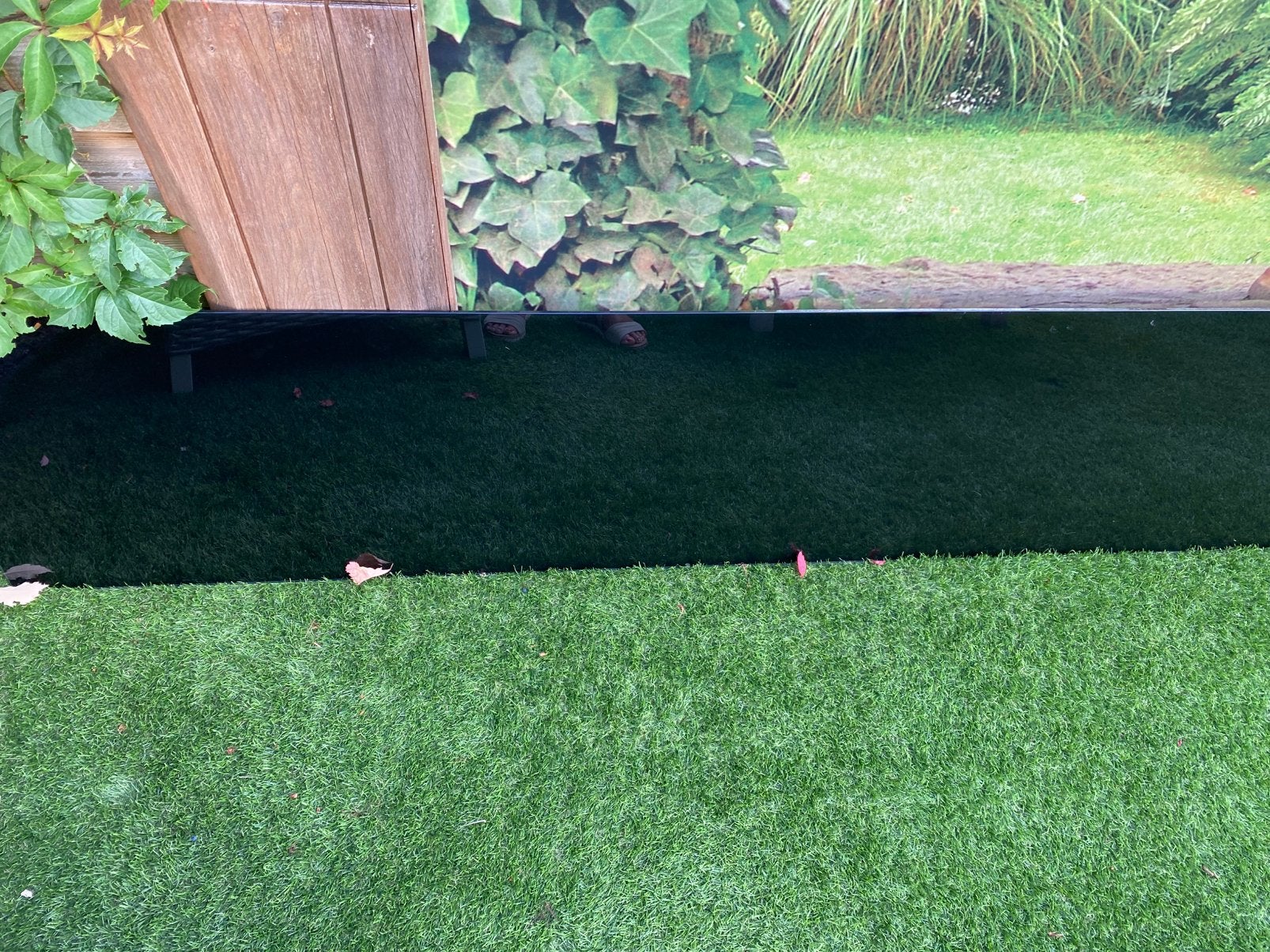Zwarte glazen achterwand, Huis en Inrichting, Ophalen, Zwart, Zo goed als nieuw, 200 cm of meer