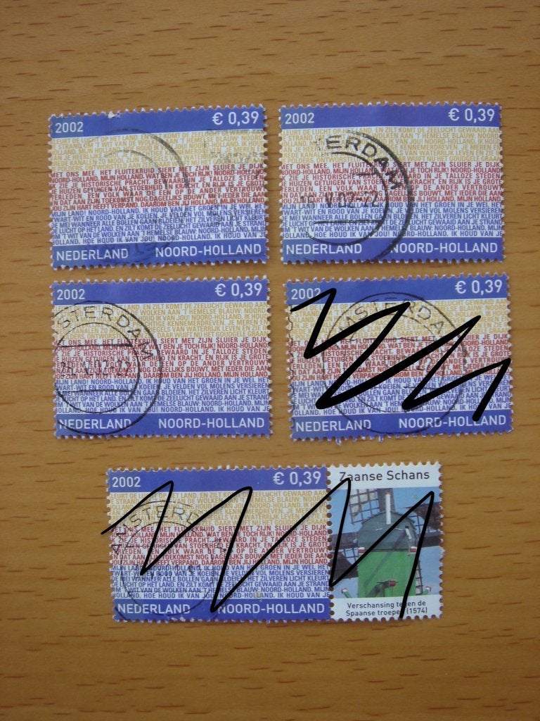 2002 Provinciezegel NVPH 2067 - 3x – Noord Holland, Postzegels en Munten, Ophalen of Verzenden, Na 1940, Gestempeld