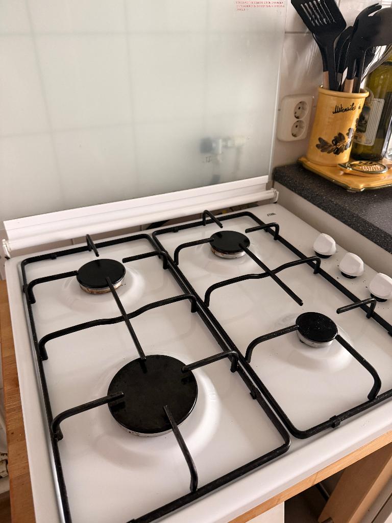 ETNA 4-pits gaskookplaat met glasplaat, Witgoed en Apparatuur, Kookplaten, Ophalen, Gebruikt, 4 kookzones, Gas