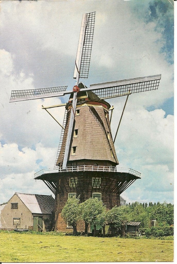 Ansichtkaart Achtkante Korenmolen Arkel (z-h), Ophalen of Verzenden, 1960 tot 1980, Gelopen, Zuid-Holland