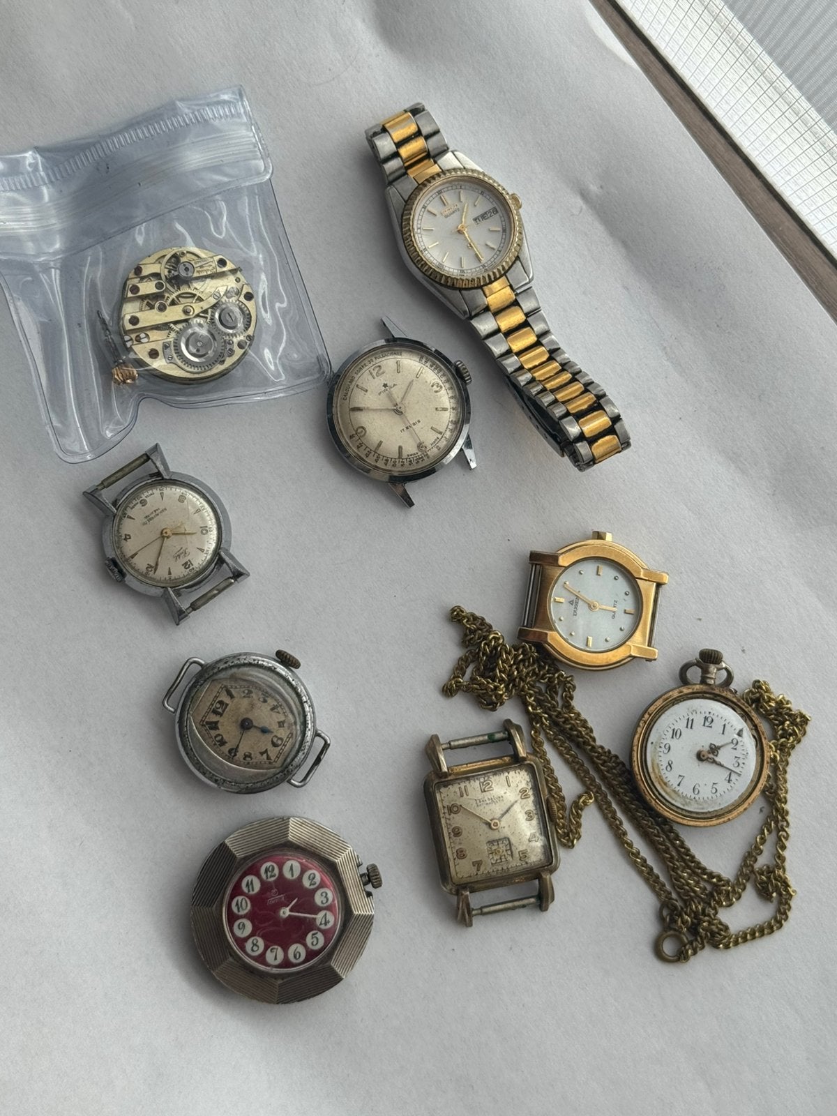 Partij vintage horloges–diverse modellen –verkoop als geheel, Ophalen of Verzenden, Overige merken, Met ketting