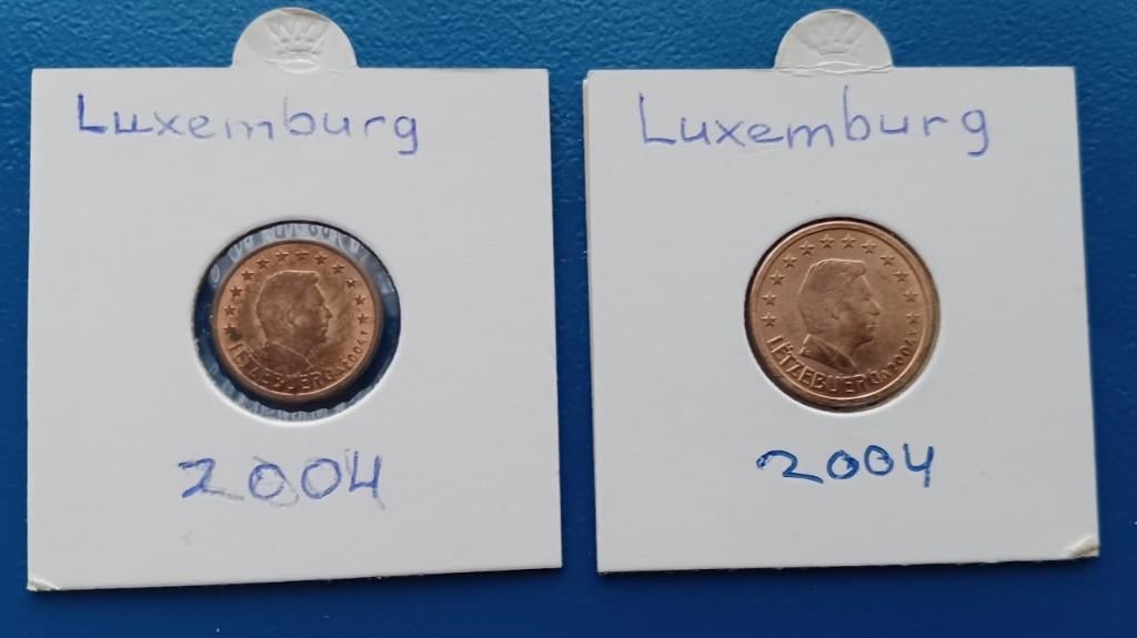Luxemburg 1 en 2 Eurocent - 2004, Verzenden, Luxemburg, Setje