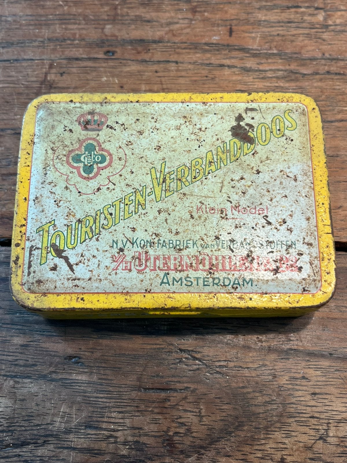 Oude verbanddoos van Utermohlen (klein), Antiek en Kunst, Ophalen of Verzenden