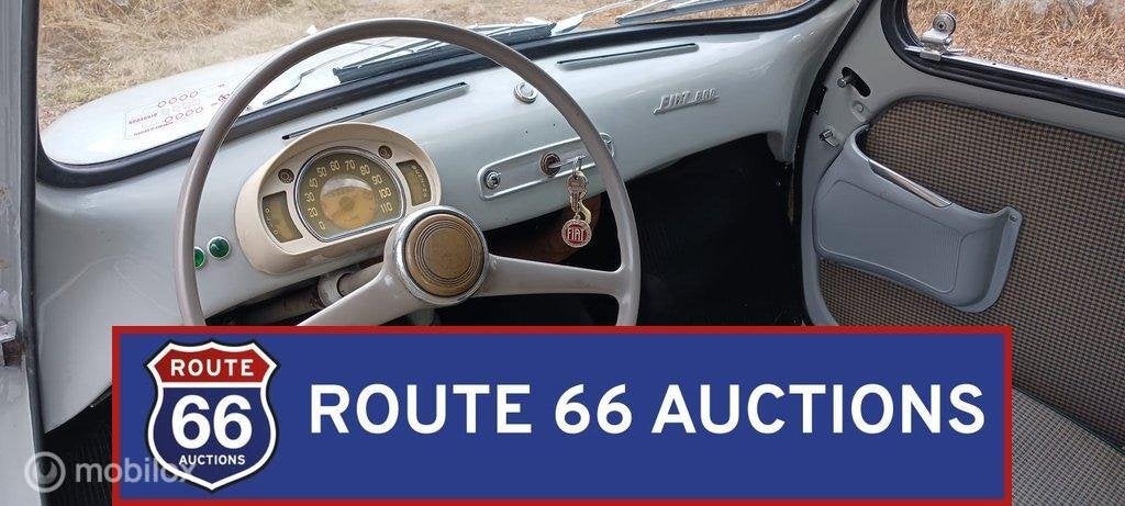 Fiat 600 | 1955 | Route 66 Auctions, Auto's, Overige carrosserieën, Zwart, Bedrijf, Handgeschakeld