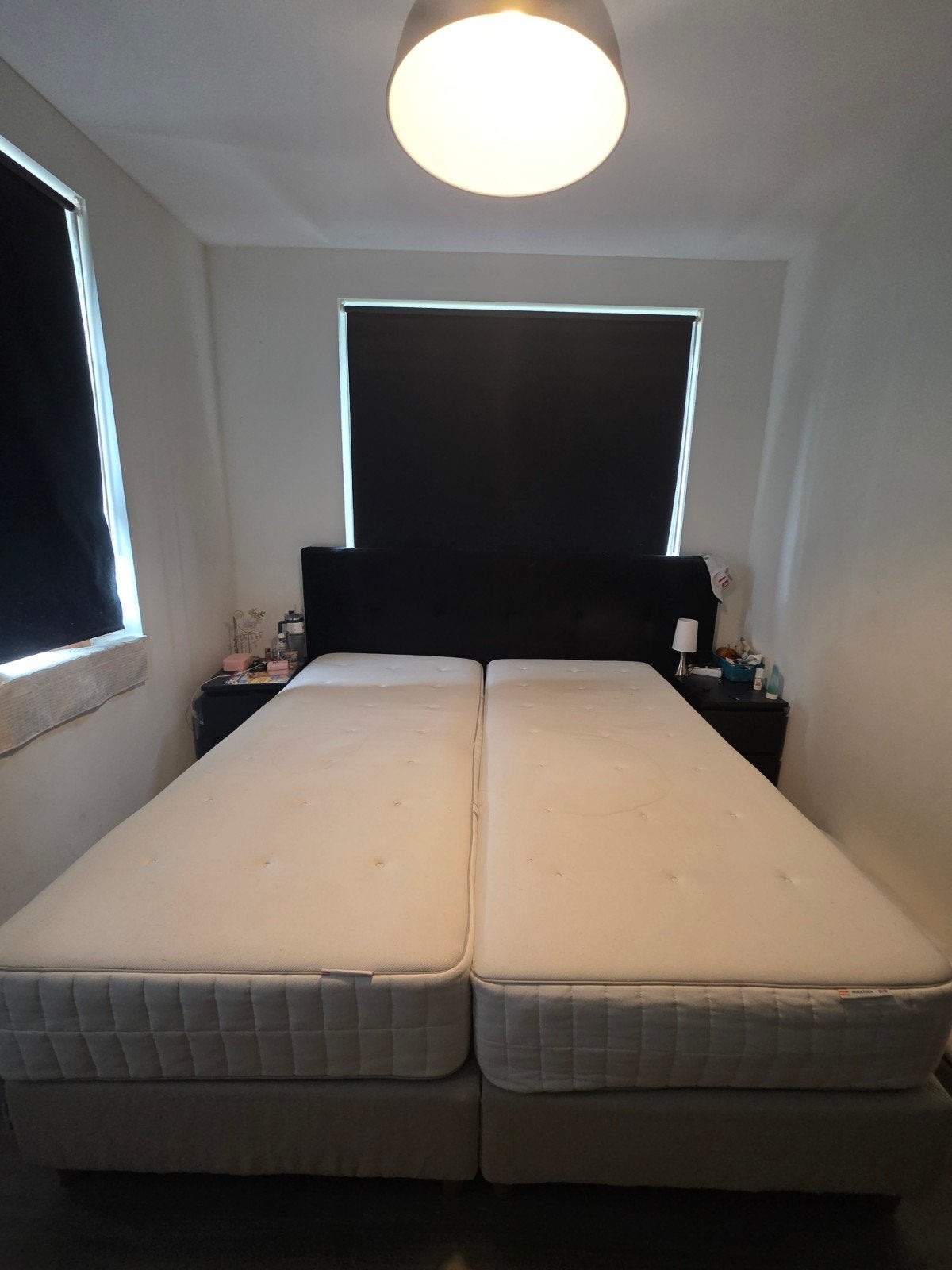 Tweepersoonsbed 180x200cm met bedwand. Ook in losse delen op, Antiek en Kunst, Ophalen