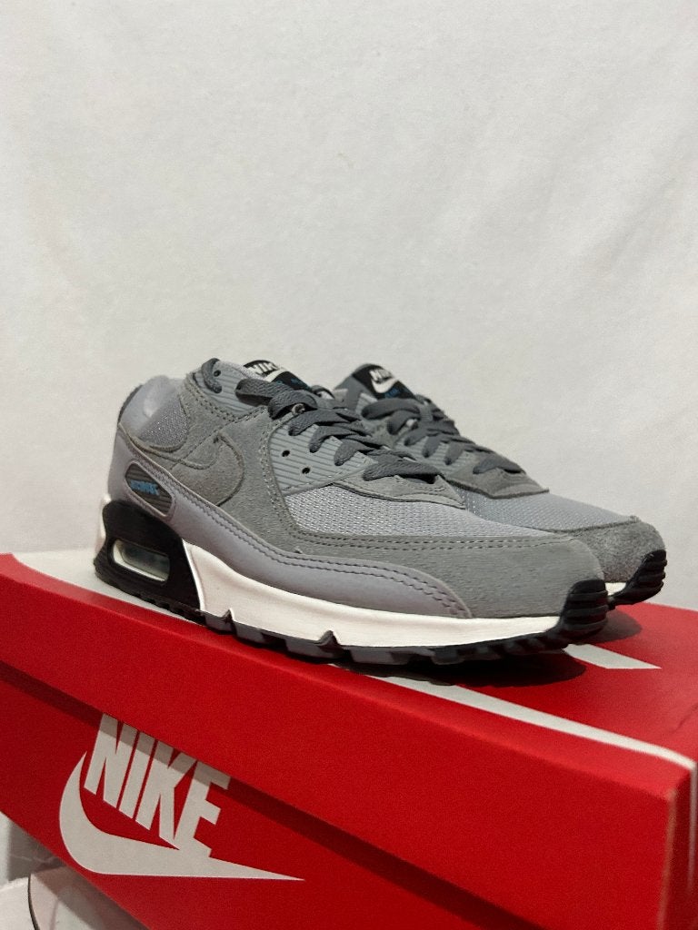 BIJNA NIEUW! Maat 43 - Nike Air Max 90 Wolf Grey Blue, Overige kleuren, Verzenden, Nike, Nike