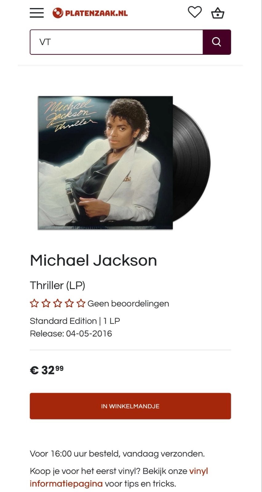 LP Michael Jackson: Thriller, Bad en Off the Wall CD's, Cd's en Dvd's, Vinyl | Pop, LP, Gebruikt, Pop, Ophalen of Verzenden