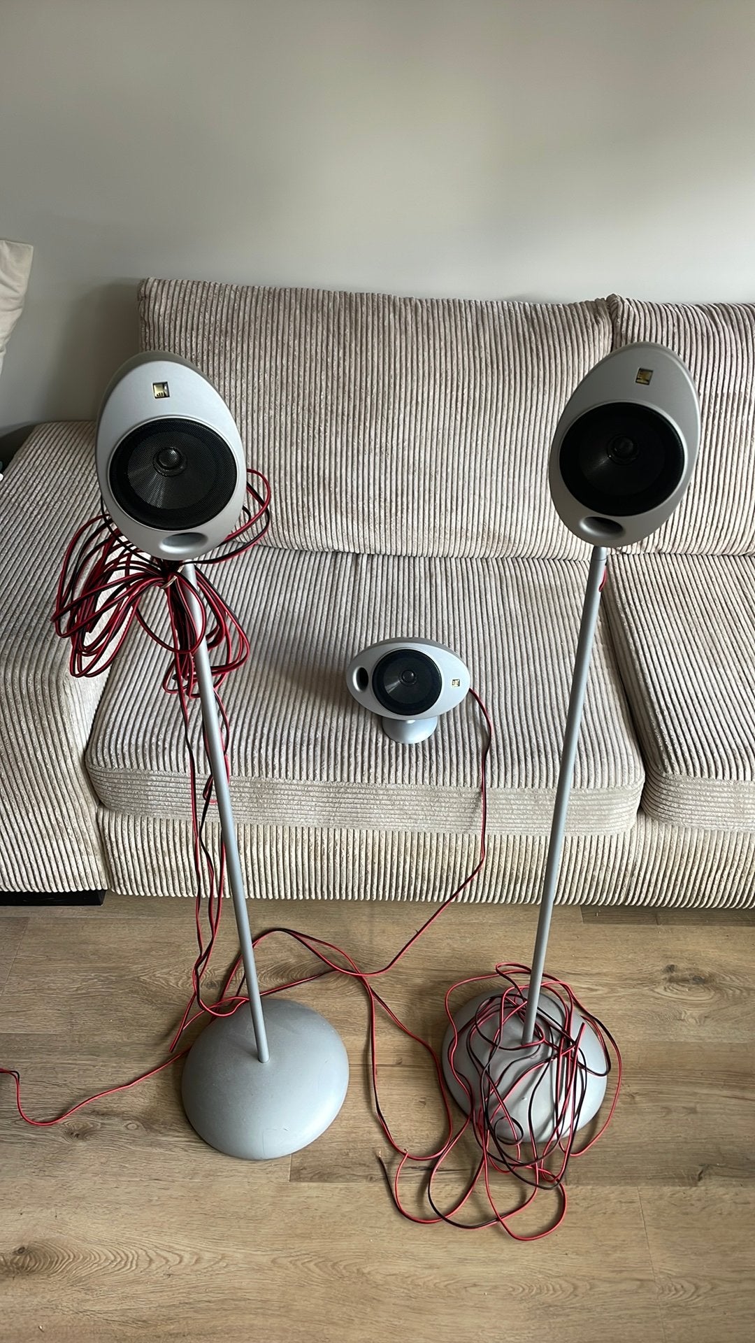 KEF eitjes geluidsboxen 3 stuks, Ophalen, Gebruikt, Overige merken