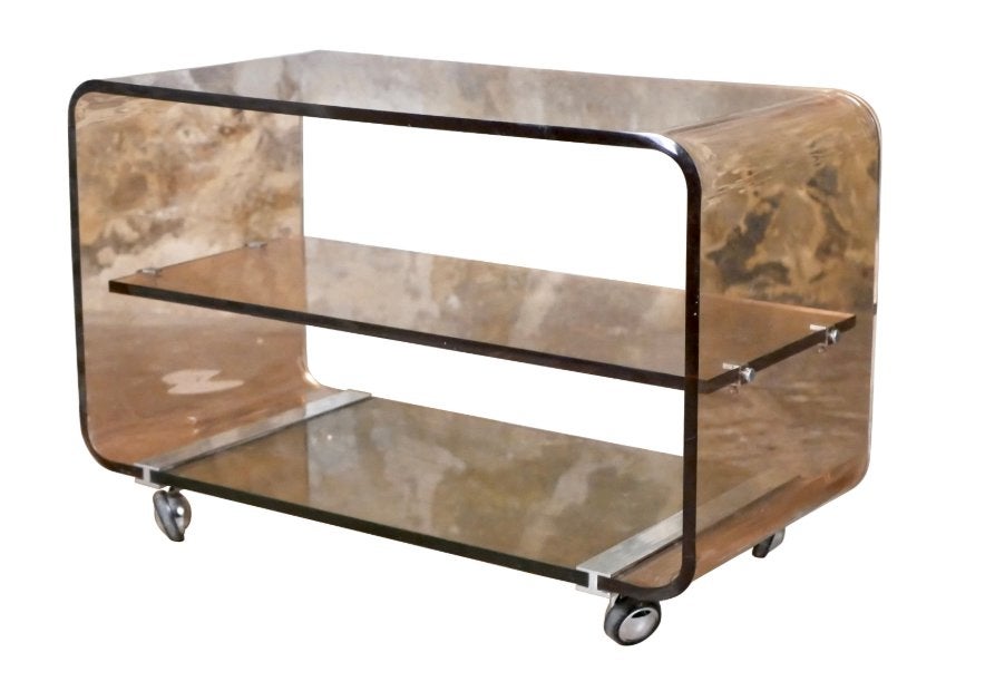 lucite bijzettingstafel Michel Dumas voor Roche Bobois, Ophalen