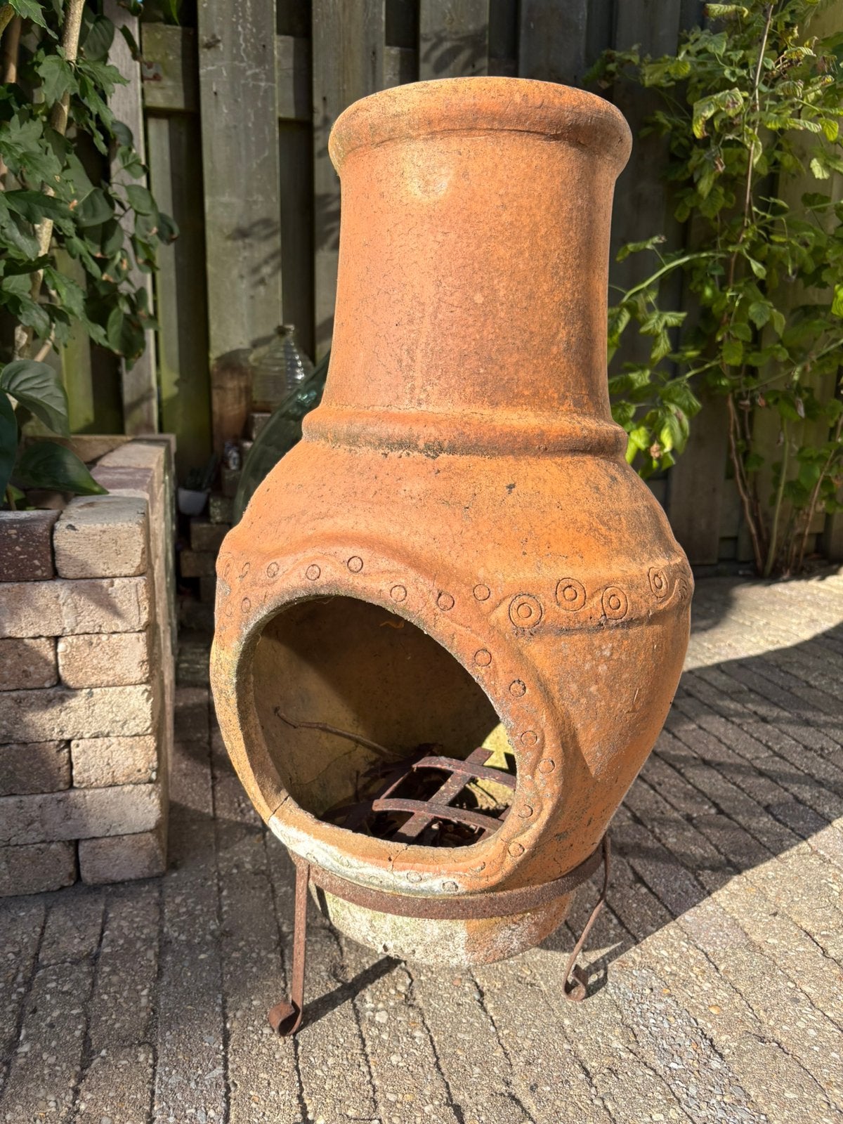 Terracotta terrashaardje, Ophalen, Gebruikt