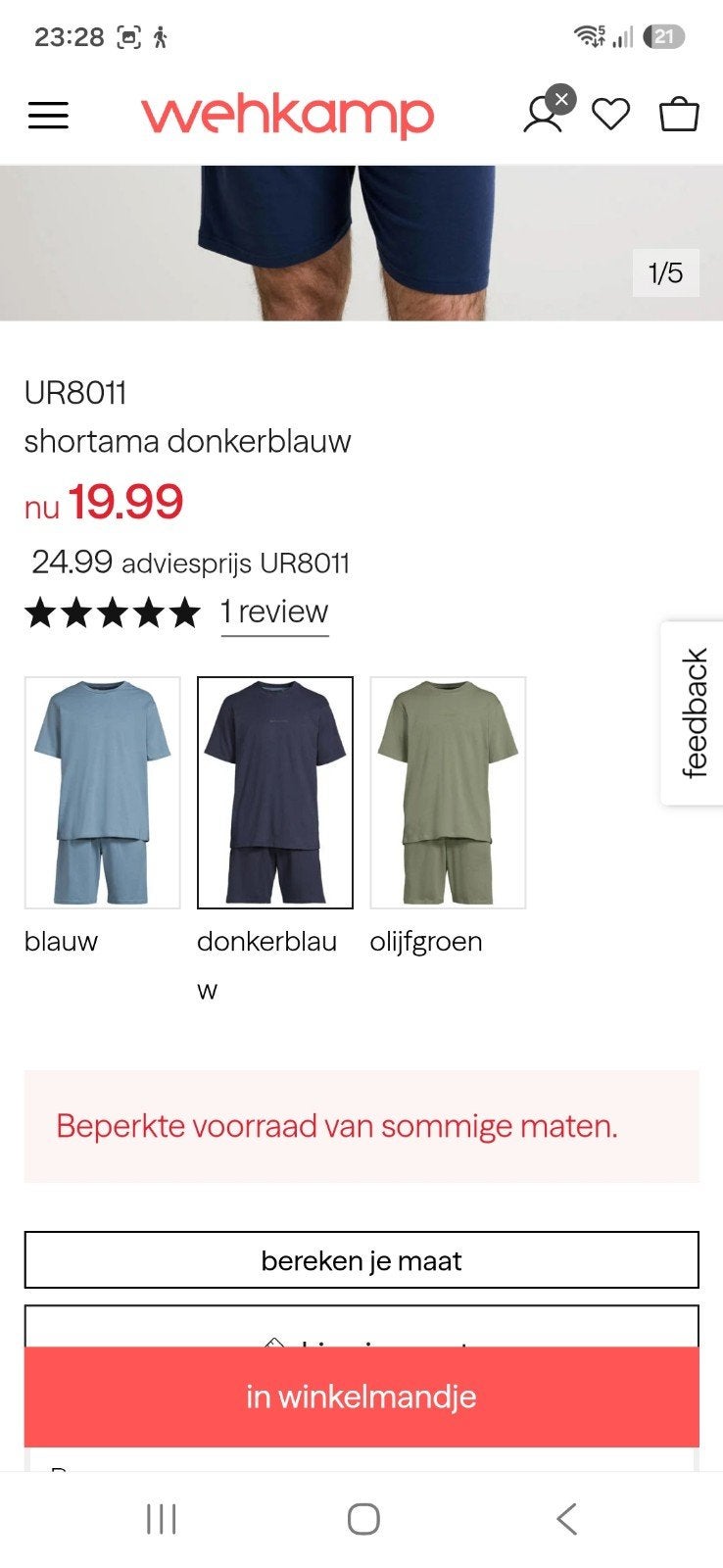 Heren shortama 4x xl, Kleding | Heren, Ophalen of Verzenden, Nieuw, Maat 56/58 (XL)