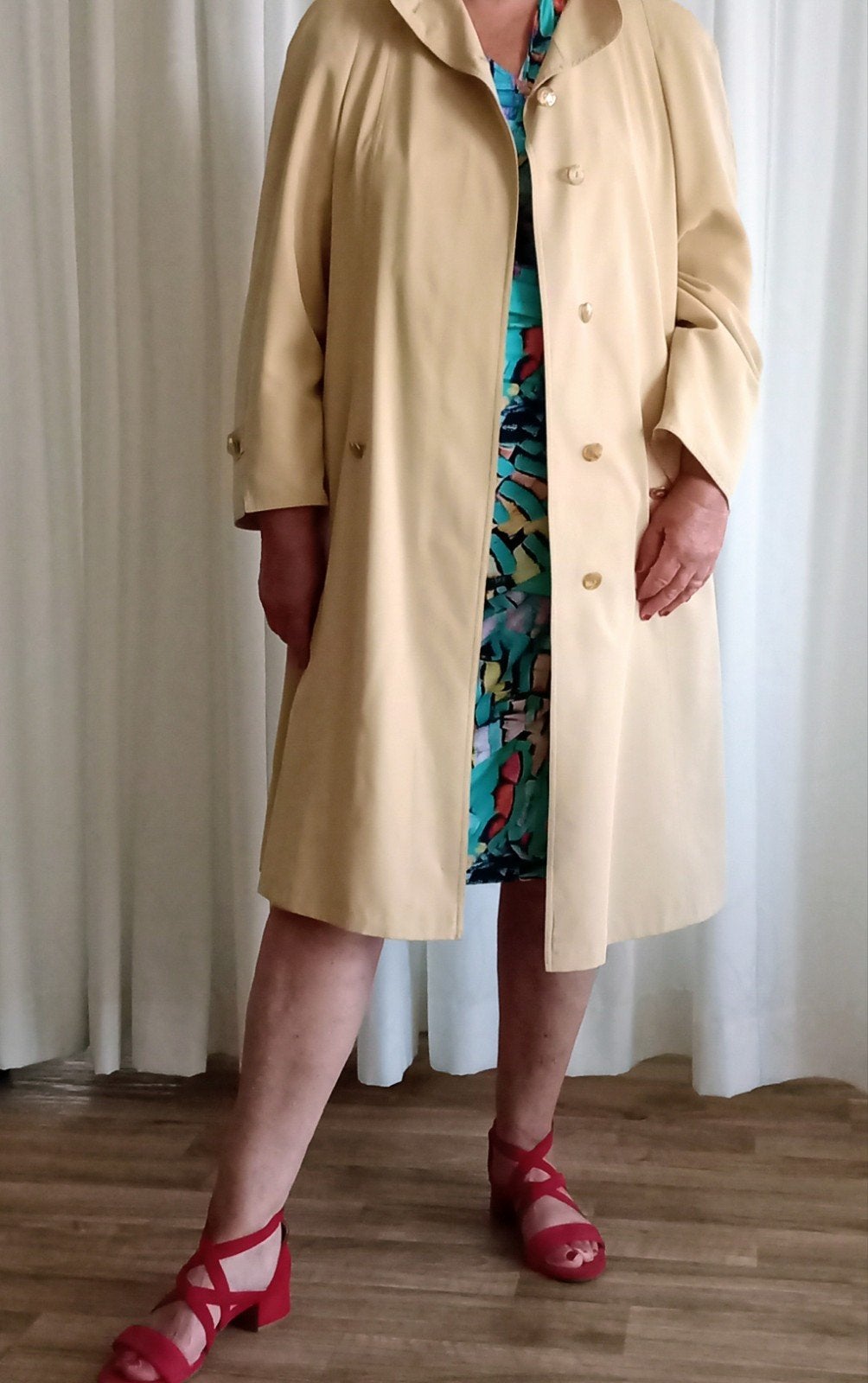 prachtige beige Delmod dames jas maat 42/44, Beige, Ophalen of Verzenden, Gedragen, Delmod