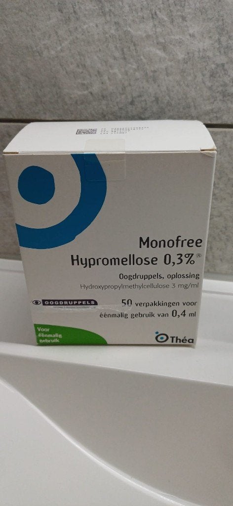 Doos Monofree hypromellose 0,3% oogdruppels - 50 pipetjes, Ophalen of Verzenden, Nieuw, Ogen, Verzorging