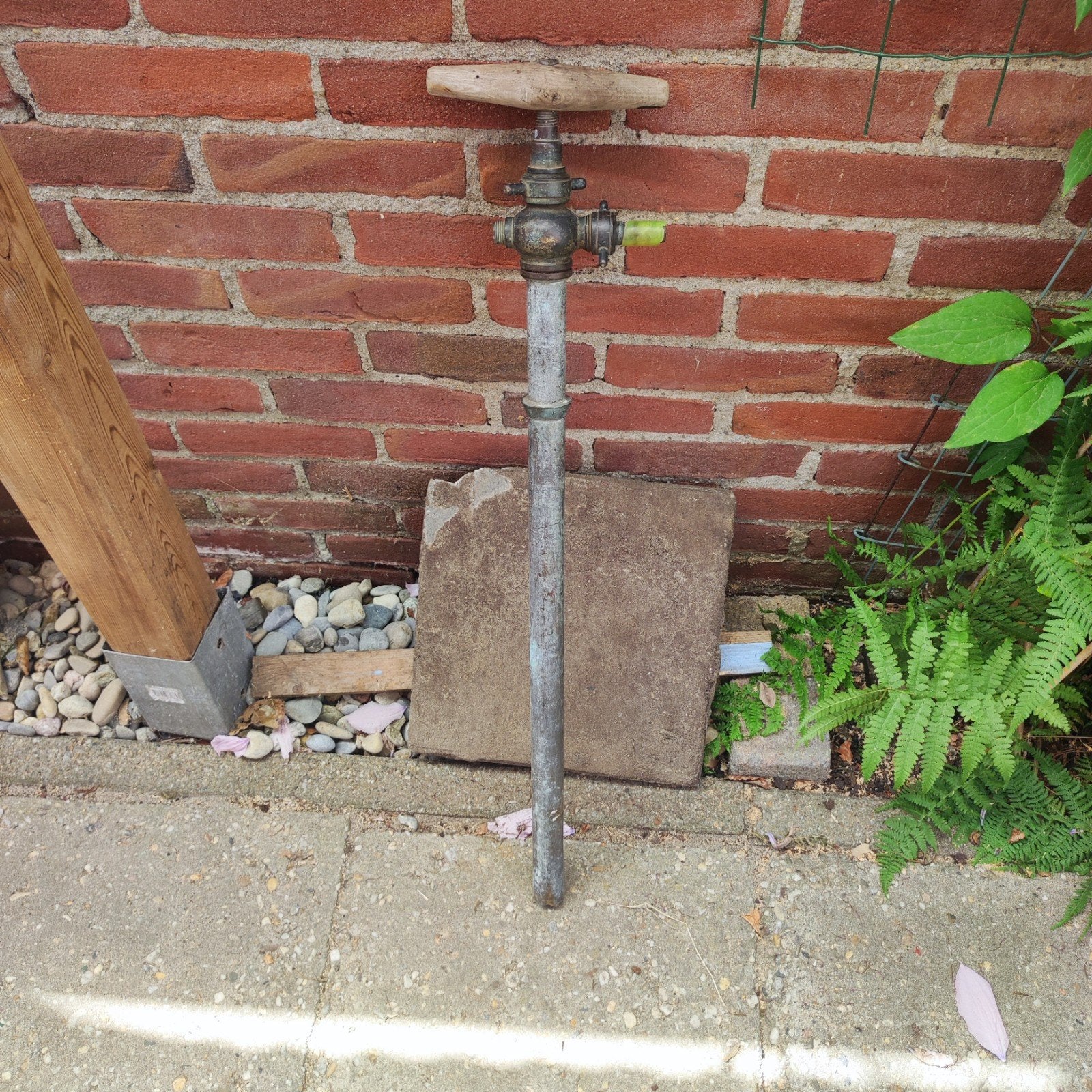 Antieke koperen handwaterpomp voor tuin of decoratie, Antiek en Kunst, Ophalen, Koper