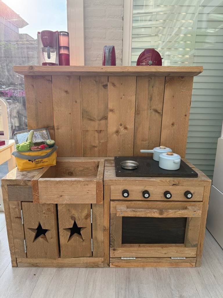Steigerhout keukentje, Ophalen of Verzenden, Gebruikt, Hout, Speelkeuken