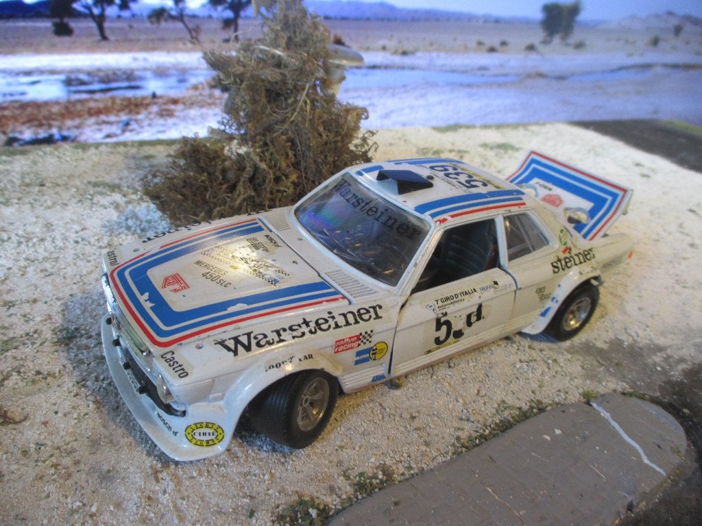 1/24 Mercedes Benz 450 SLC Rally #539 Giro d'Italia 1981, Hobby en Vrije tijd, Modelauto's | 1:24, Ophalen of Verzenden, Gebruikt