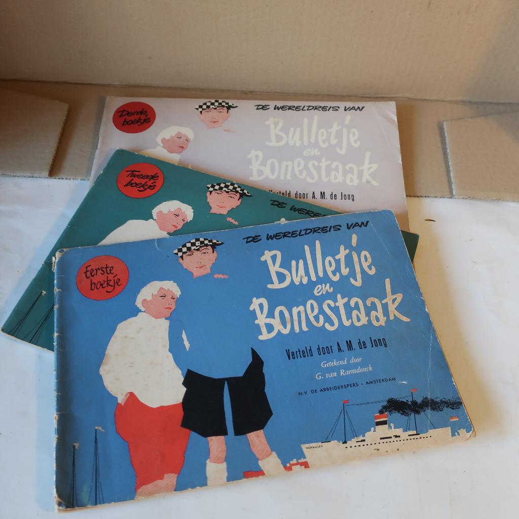 Bulletje en Bonestaak eerste 3 boeken 1951 en 1953 SET PRIJS, Boeken, Meerdere stripboeken, Ophalen of Verzenden, Gelezen