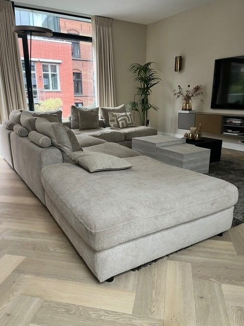 Decor Amsterdam Cannes – luxe modulaire loungebank, Huis en Inrichting, Ophalen, Gebruikt, Hoekbank, 75 tot 100 cm