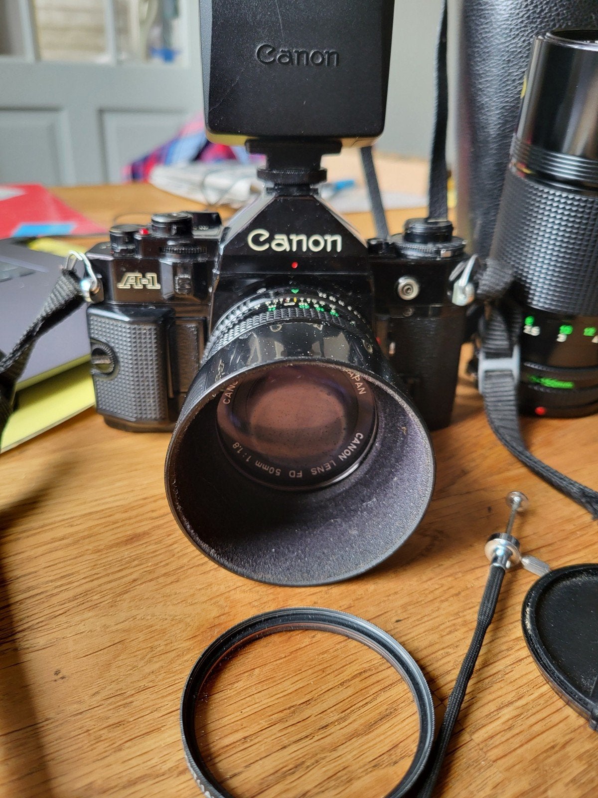 CANON A1 mooie set., Audio, Tv en Foto, Ophalen of Verzenden, Compact, Canon
