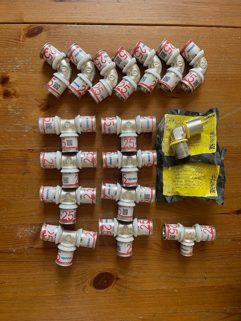 Nieuwe Uponor perskoppelingen 25mm, Overige materialen, Overige typen, Nieuw, Minder dan 2 meter