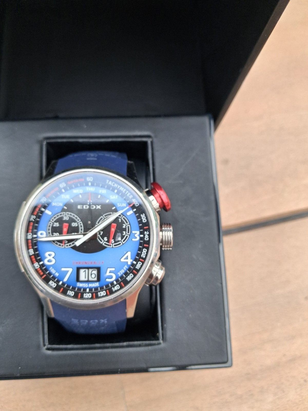 Edox chronorally limited editio nieuwstaat, Sieraden, Tassen en Uiterlijk, Horloges | Heren, Ophalen of Verzenden, Zo goed als nieuw