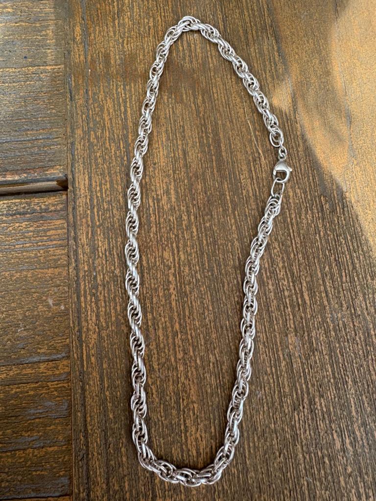 Zilveren 925 Schakel Armband/Ketting - 42 cm, 32 gram, Ophalen of Verzenden, Gebruikt, Zilver