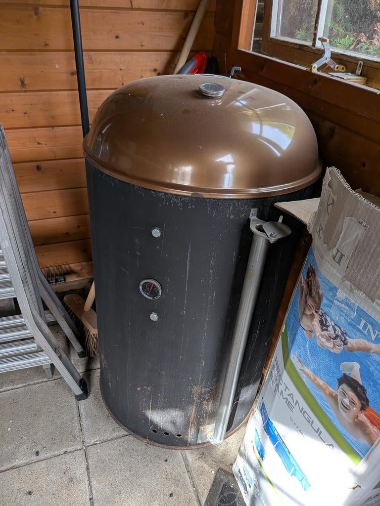 UDS Smoker rond 57 cm met 2 roosters en kolenmand, Tuin en Terras, Houtskoolbarbecues, Ophalen, Gebruikt, Onbekend, Met accessoires