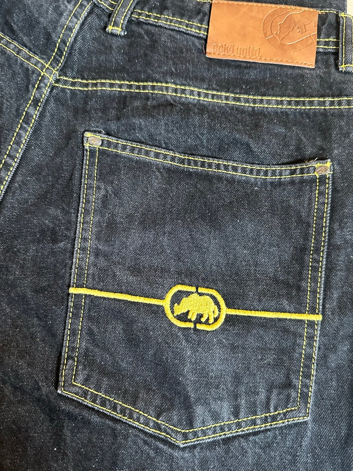 Ecko Unltd. Slim Straight Jeans W33 L32 Zwart Y2K, Ophalen of Verzenden, Gedragen, Zwart, W33 - W34 (confectie 48/50)