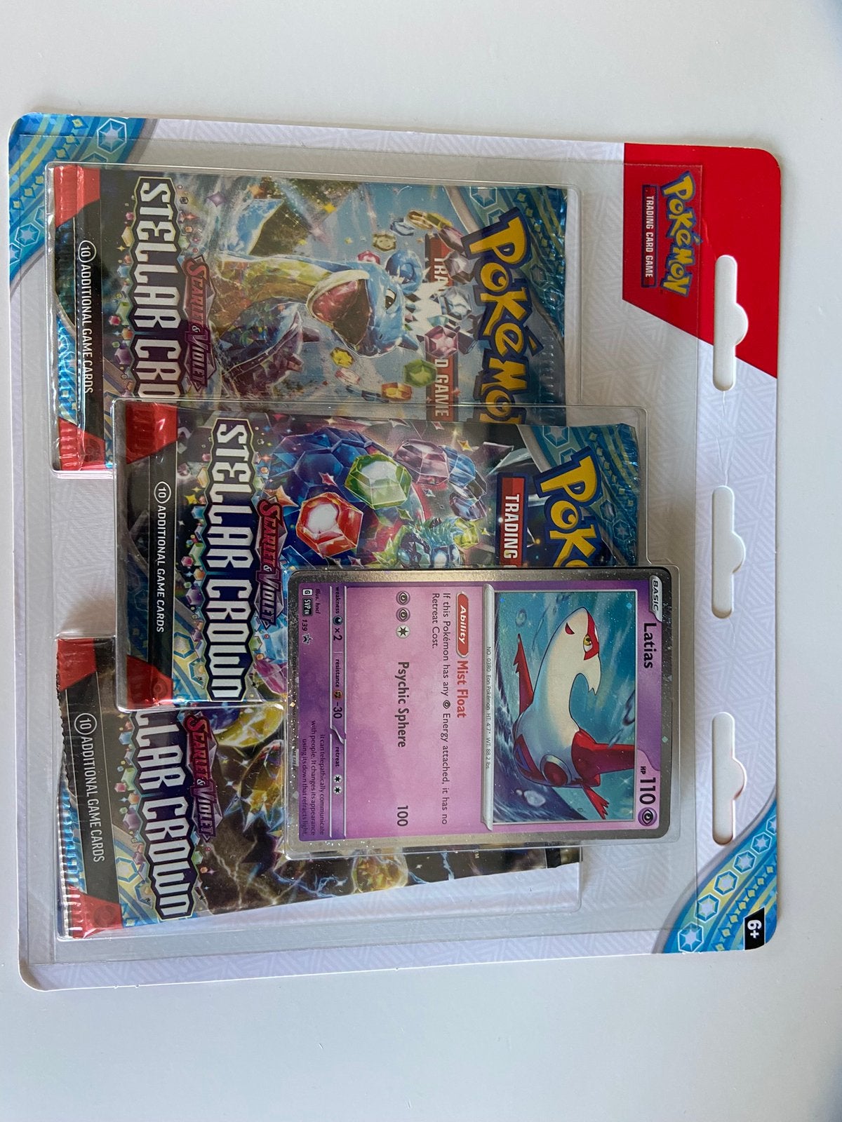 Pokémon Scarlet & Violet Stellar Crown 3 Pack Latias Sealed, Ophalen of Verzenden, Zo goed als nieuw