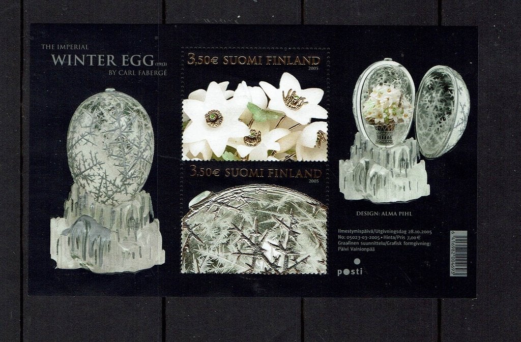 postzegels Finland  Michel B38  Faberge winter, Ophalen of Verzenden, Finland, Postfris