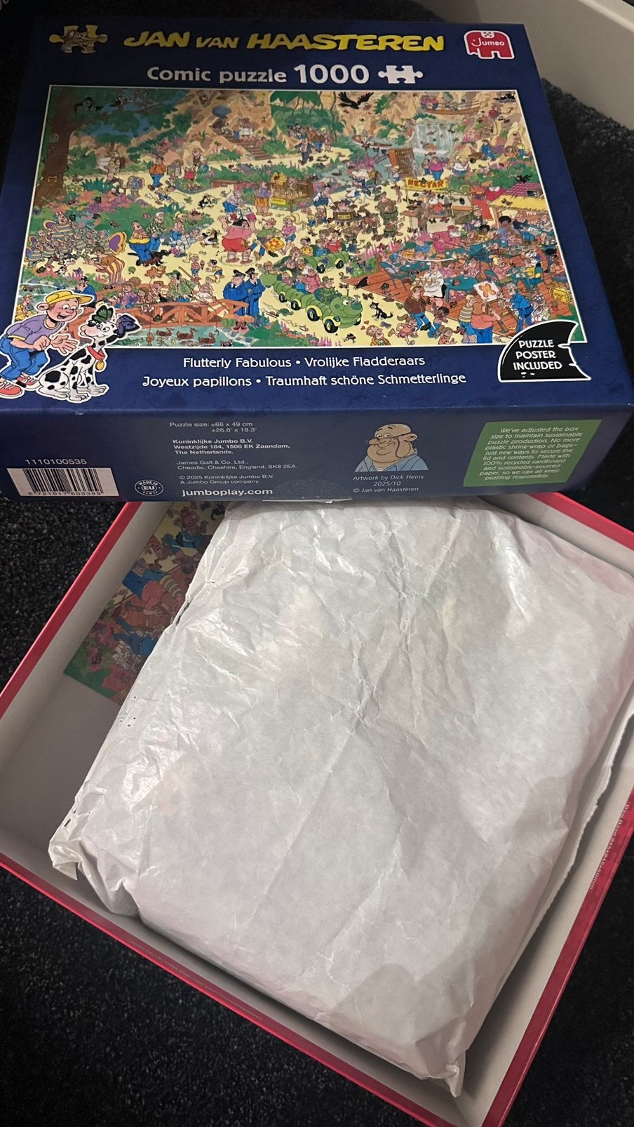 Foto 3 van Jan van Haasteren puzzel VROLIJKE FLADDERAARS 1000 stukjes