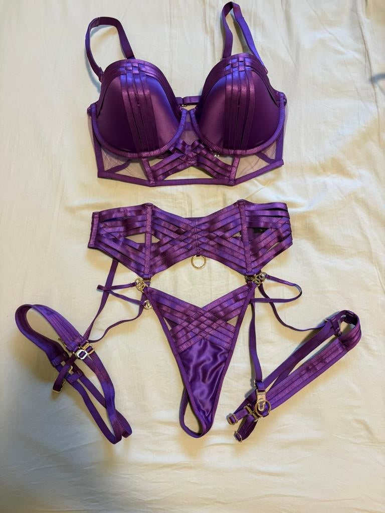 Honey Birdette lingerieset, Ophalen of Verzenden, Paars, Setje