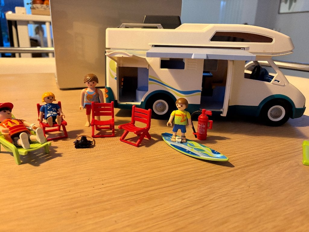 Playmobil 6671 Grote Familiecamper, Gebruikt, Complete set, Voertuig, Ophalen of Verzenden