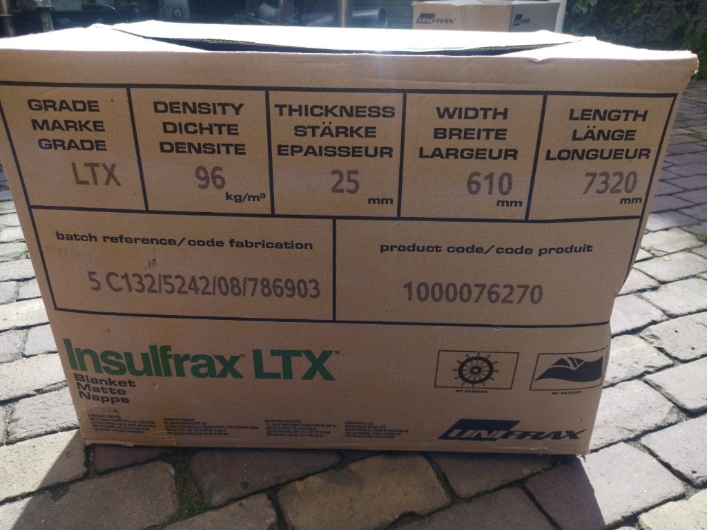 Insulfrax LTX Keramische Isolatie 25mm, Doe-het-zelf en Verbouw, Overige materialen, Nieuw, 5 tot 10 m², Ophalen