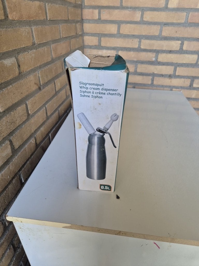 Nieuw Slagroomspuit 0,5 ml met 1 spuitmond, Ophalen, Nieuw