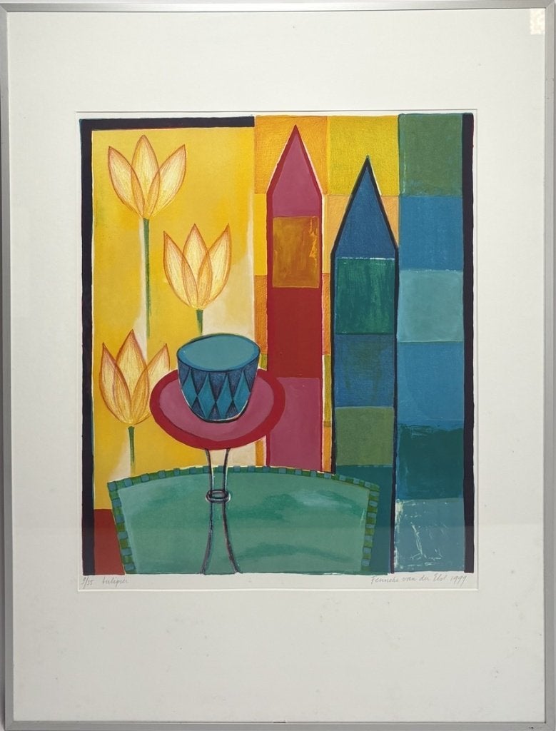 957. Litho, Fenneke van der Elst – 'Tulipier', 1999, Antiek en Kunst, Ophalen of Verzenden, Lithografie