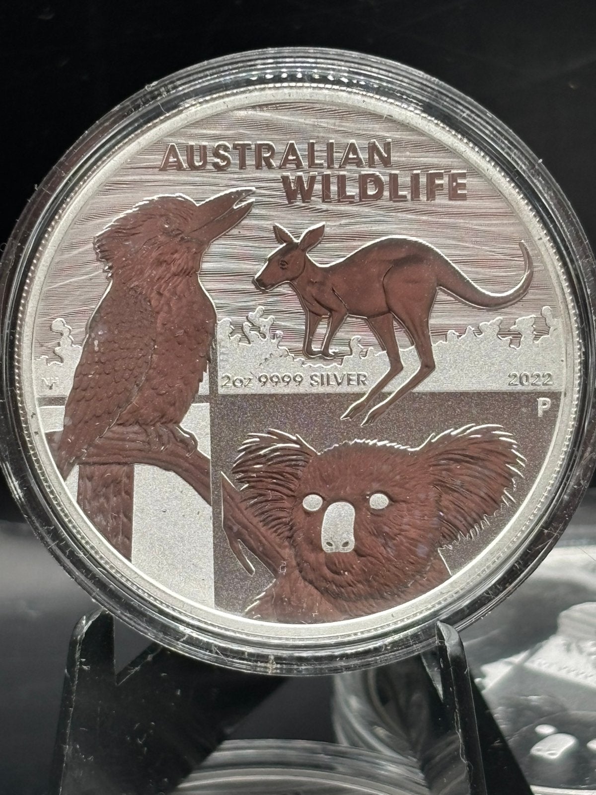 2oz wildlife zilver munt kookaburra koala kangaroo, Ophalen of Verzenden, Zilver