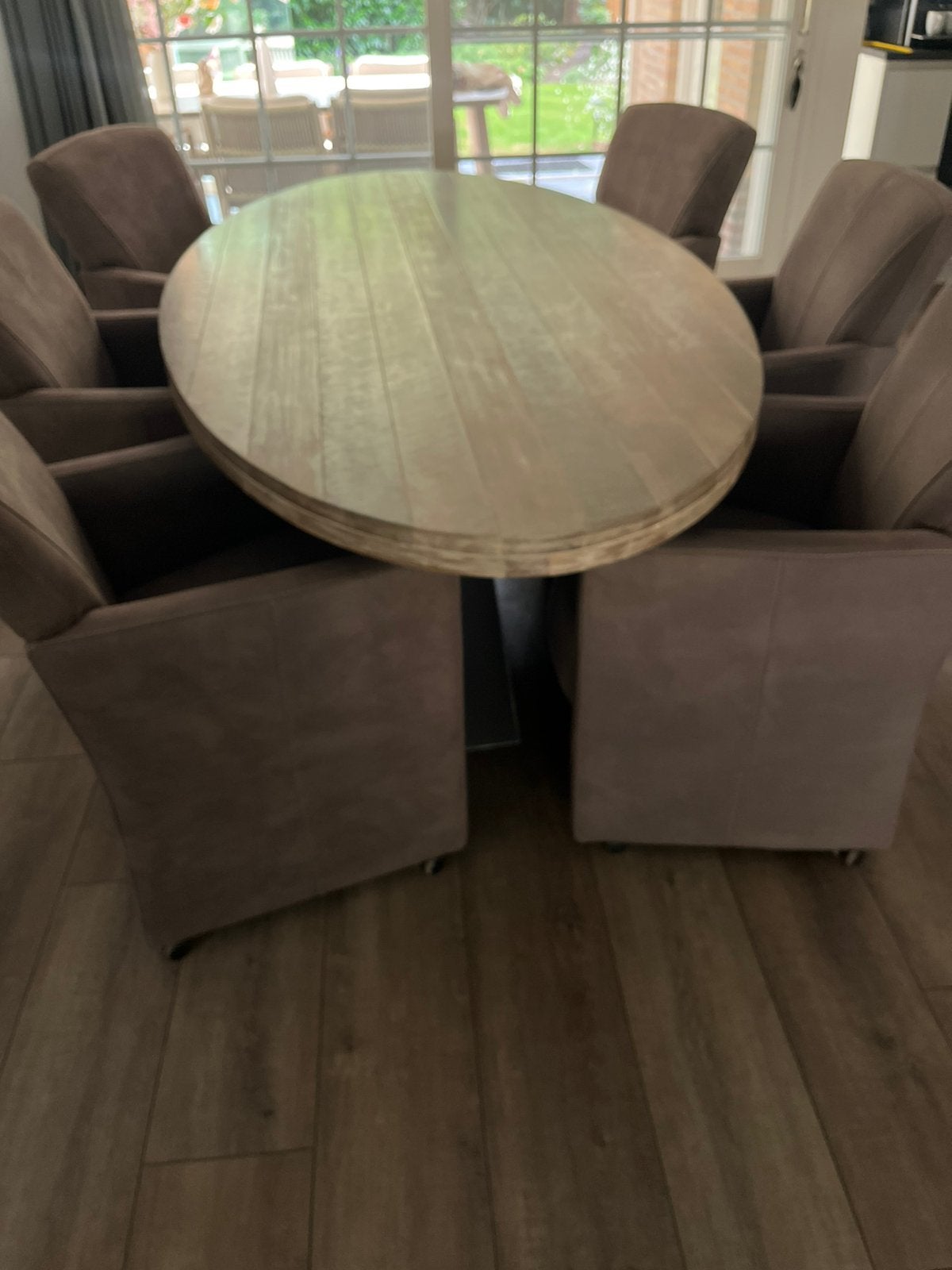 Prachtige complete eethoek., Huis en Inrichting, Complete eetkamers, Ophalen, Zo goed als nieuw, 4 tot 6 stoelen