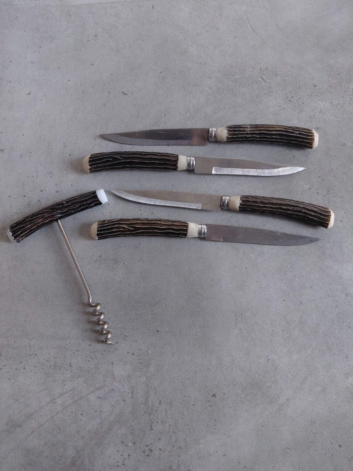 Vintage Bestekset met Hertshoorn Handvatten, Ophalen